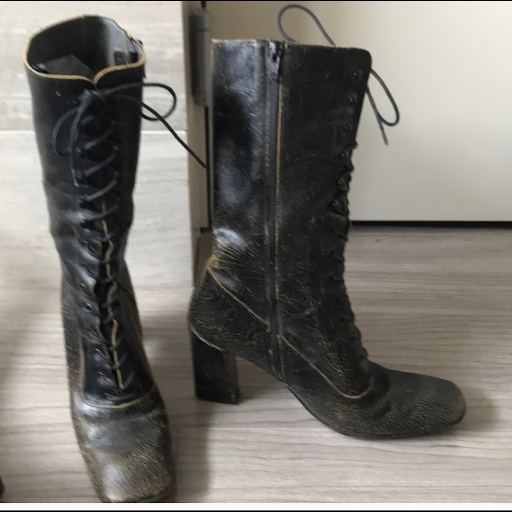 Miu Miu Lace Up Boot